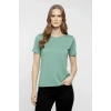 T-Shirt Bisiklet Yaka Slim Fit Likralı Tişört Günlük Basic Body - Mint Yeşili