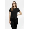 T-Shirt Bisiklet Yaka Slim Fit Likralı Tişört Günlük Basic Body - Siyah