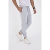 Unisex Kışlık Üç İplik Lastikli Eşofman Pantolon - Gri