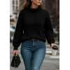 Uzun Kollu Yarı Balıkçı Yaka Triko Bluz