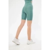 Yüksek Bel Biker Sporcu Şort - Mint Yeşil