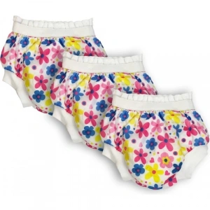 Sema Baby 3lü Desenli Lüks Alıştırma Külodu No.3 20-25 kg - Flowers