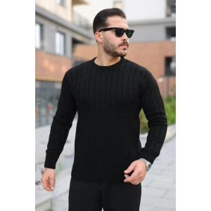 Erkek örgü Desen Bisiklet Yaka Kazak