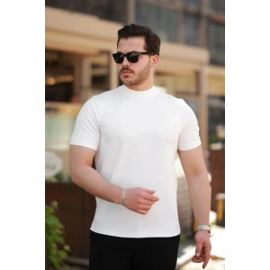 Erkek Yarım Balıkçı Yaka Kısa Kollu T-shirt