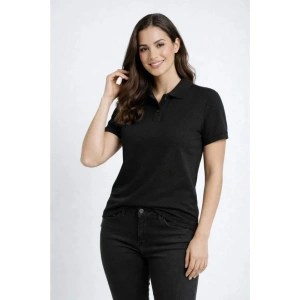 Pike Kumaş Düğmeli Yaka Regular Rahat Günlük Kısa Kol Tişört T-shirt - Siyah