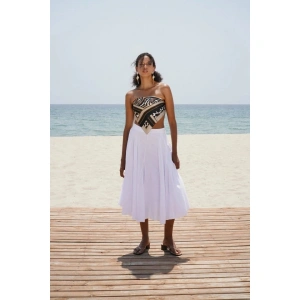 Dikiş Detay Maxi Etek