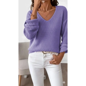Kadın Uzun Kollu V Yakalı Düğmeli Triko Bluz