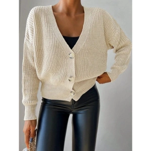 Kadın Uzun Kollu Düğme Detay Triko Bluz