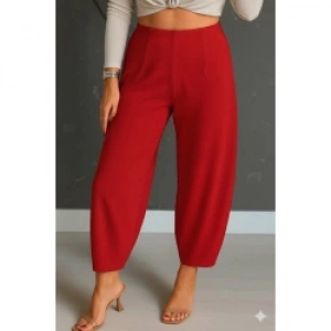 Kadın Yüksek Bel Krep Pantolon