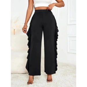 Kadın Yüksek Bel Yanları Volanlı Cepli Sandy Pantolon