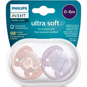 Philips Avent Ultra Soft Emzik 0-6 Ay, 2li Kız, SCF091/09