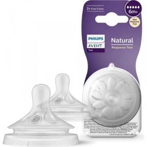 Philips Avent Doğal Tepkili 2li Biberon Emziği, 5 Numara, SCY965/02