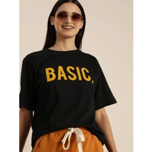 Baskılı T-shirt - Siyah