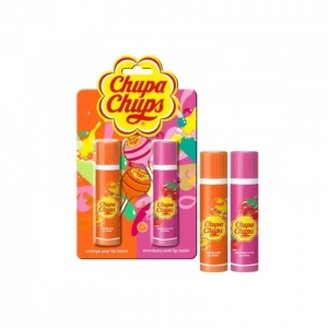 Chupa Chups Lip Balm 2 li Dudak Bakım Kremi 4gr - Çilek Ve Portakal