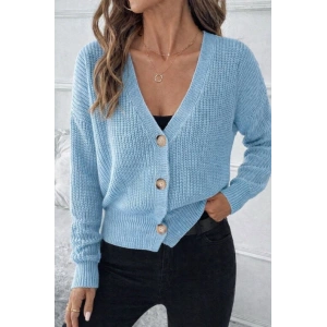 Düğme Detay Triko Bluz