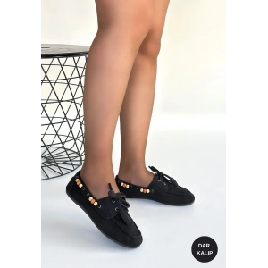 Elora Siyah Süet Babet