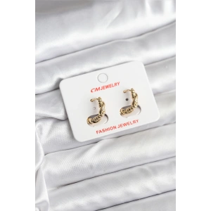 Erb 14K Gold Renk Kaplama Burgu Model CM Kadın Küpe