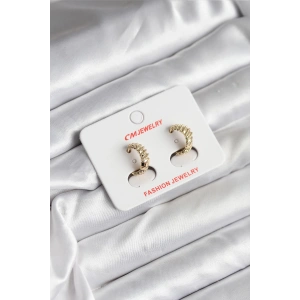 Erb 14K Gold Renk Kaplama CM Kadın Küpe