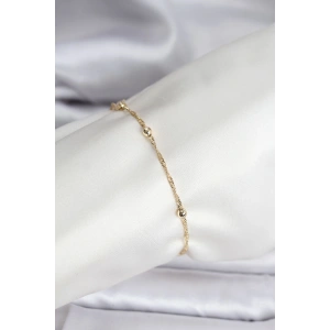 Erb 14K Gold Renk Kaplama Topçuklu Model CM Kadın Bileklik