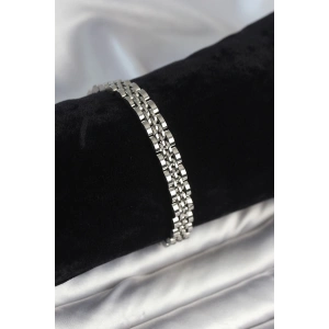 Erb 316L Çelik 7 Mm Kalınlıkta Gümüş Renkli Erkek Bileklik