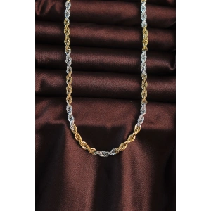 Erb 316L Çelik Çift Renk Burgu Tasarımlı Kolye