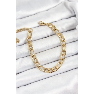 Erb 316L Çelik Gold Renk Kalın Zincir Erkek Bileklik