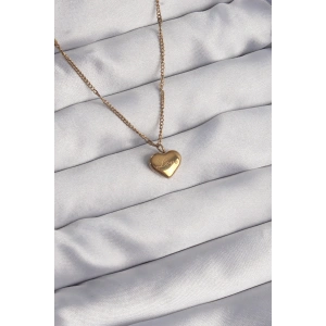 Erb 316L Çelik Gold Renk Kalp Model Love Kolye