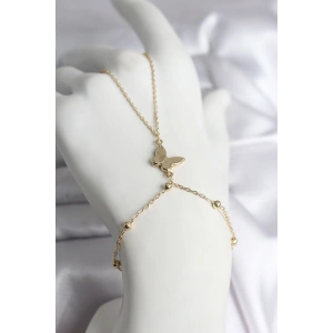 Erb 316L Çelik Gold Renk Kelebek Model Kadın Şahmeran