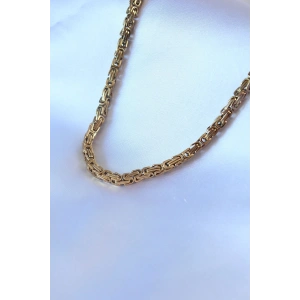 Erb 316L Çelik Gold Renk Kral Zincir Model Erkek Kolye