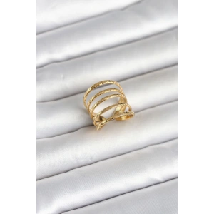Erb 316L Çelik Gold Renk Sıralı Model Kadın Yüzük