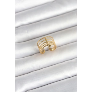 Erb 316L Çelik Gold Renk Vintage Model Kadın Yüzük