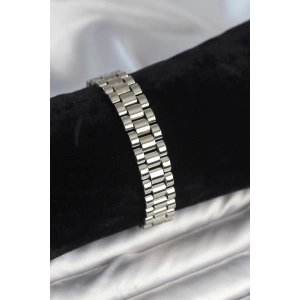 Erb 316L Çelik Gümüş Renk 12 Mm Kalınlık Erkek Bileklik