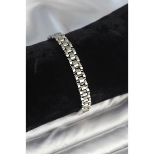 Erb 316L Çelik Gümüş Renk 7 Mm Kalınlık Erkek Bileklik