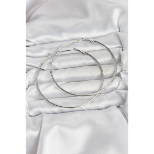 Erb 316L Çelik Gümüş Renk 75 Mm Halka Küpe