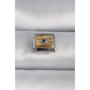 Erb 316L Çelik Gümüş Renk Altın Göz İşlemeli Nomination Charm