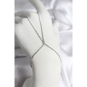 Erb 316L Çelik Gümüş Renk Ezme Zincir Model Kadın Şahmeran