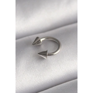 Erb 316L Çelik Gümüş Renk Halka Çivi Model Kadın Piercing