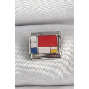 Erb 316L Çelik Gümüş Renk Karışık Renk Portre Model Nomination Charm