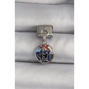 Erb 316L Çelik Gümüş Renk Sallantı Dünya Model Nomination Charm