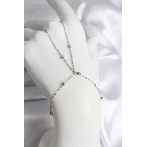 Erb 316L Çelik Gümüş Renk Topçuk Zincir Model Kadın Şahmeran