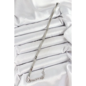 Erb 316L Çelik Gümüş Renk Yassı Zincir Model Kadın Bileklik