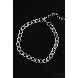 Erb 316L Çelik Kalın Klasik Model Gümüş Renk Erkek Bileklik