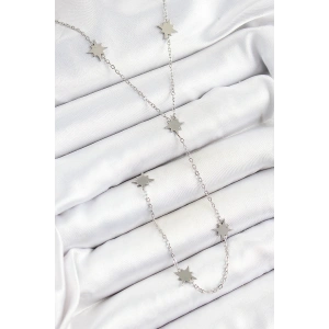 Erb 316L Çelik Kutup Yıldızı Figürlü Y Model Gümüş Renk Kadın Kolye