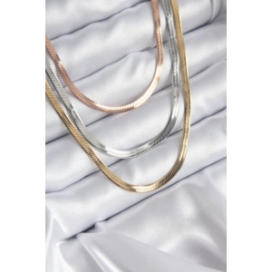 Erb 316L Çelik Mix Renk İtalyan Zincir Model Kadın Kolye