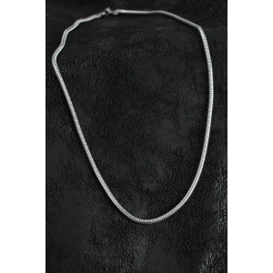 Erb 316L Çelik Oval İtalyan Zincir Model Gümüş Renk Erkek Kolye