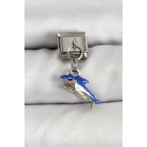 Erb 316L Çelik Sallantılı Köpekbalığı Model Gümüş Renk Nomination Charm