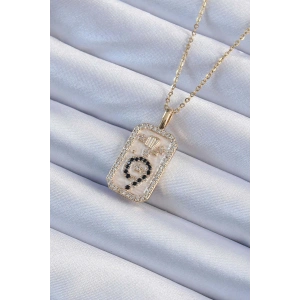 Erb 316L Çelik Zincir Altın Renk Zirkon Taşlı Minimal Papatya Figürlü Tarot Kolye
