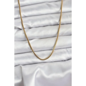 Erb 316L Çelik Zincir Gold Renk 60 Cm Yılan Zincir Kadın Kolye