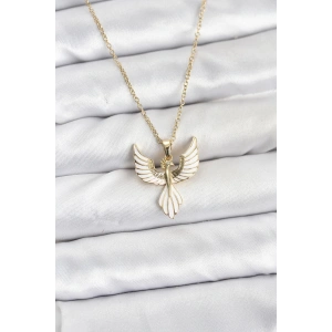 Erb 316L Çelik Zincir Gold Renk Anka Kuşu Model Kadın Kolye