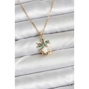 Erb 316L Çelik Zincir Gold Renk Chirtsmas Bell Model Yılbaşı Temalı Kadın Kolye